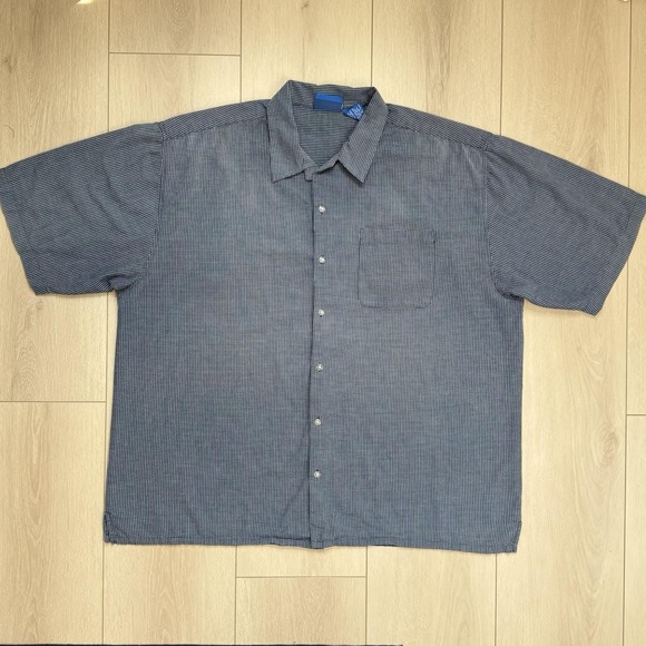 VTG OP Ocean Pacific Men's‎ XXL Shirt Blue Gray Checkered Cotton Faded USA Surf - Picture 1 of 7